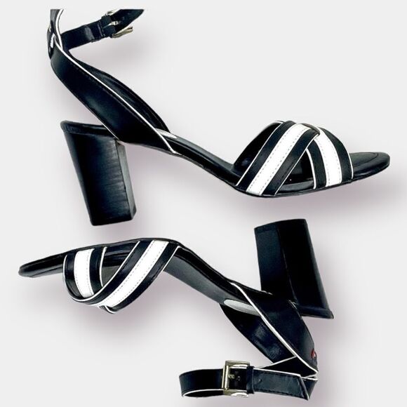 Tommy Hilfiger Block Heel Sandals T-Strap Ankle Straps Size 7.5 - Picture 7 of 12